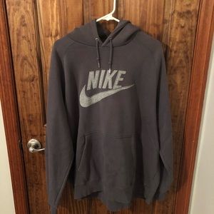 Vintage Gray Nike Big Logo Hoodie